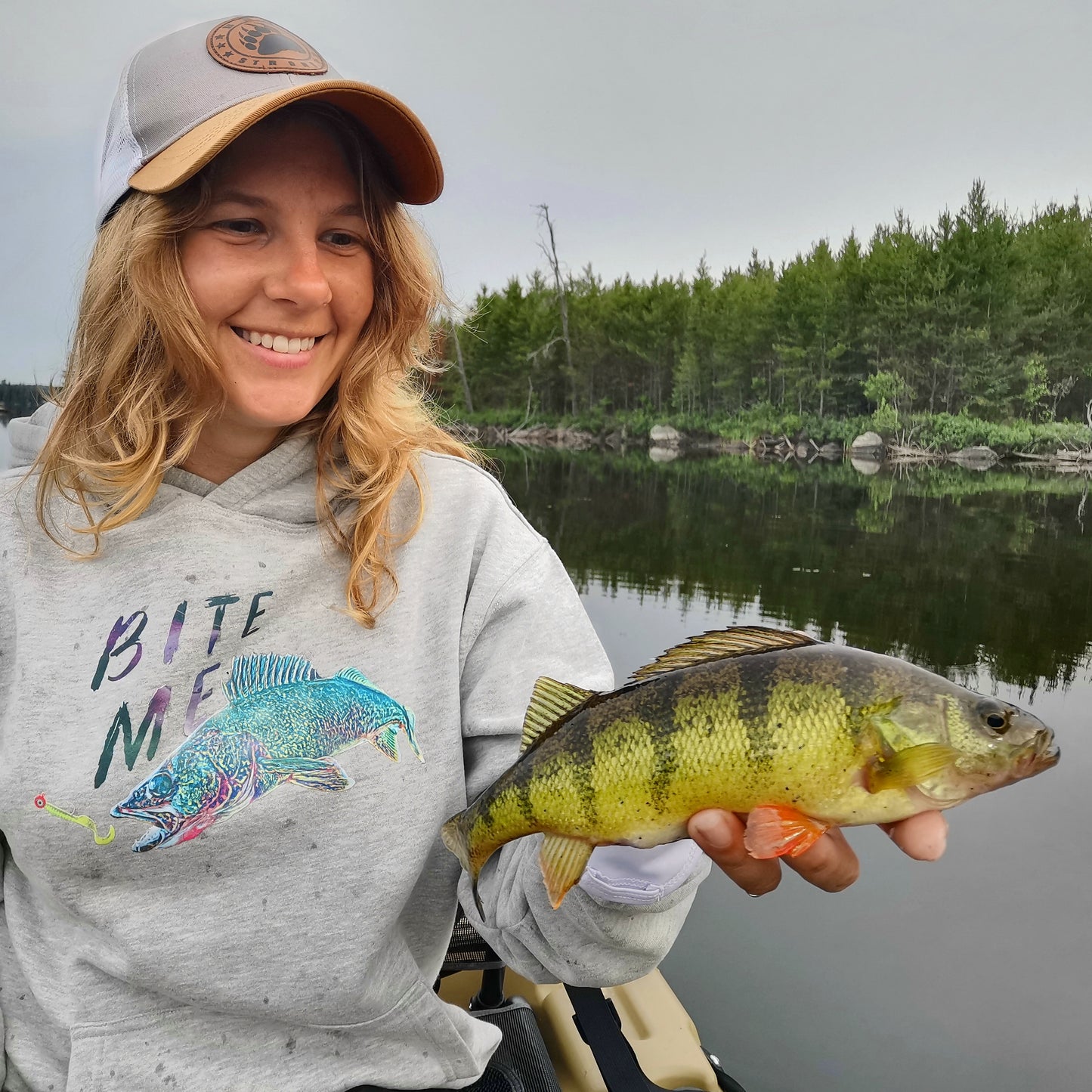 Ladies Bite Me Walleye Hoodie