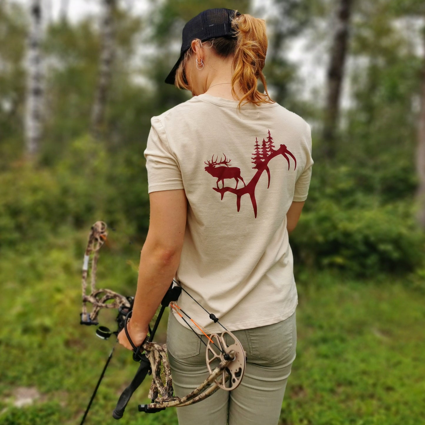 Ladies Boxy Elk Tee